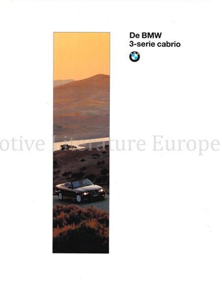 1995 BMW 3 SERIES CONVERTIBLE BROCHURE DUTCH