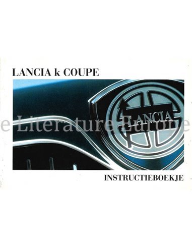 1997 LANCIA KAPPA COUPÉ INSTRUCTIEBOEK NEDERLANDS