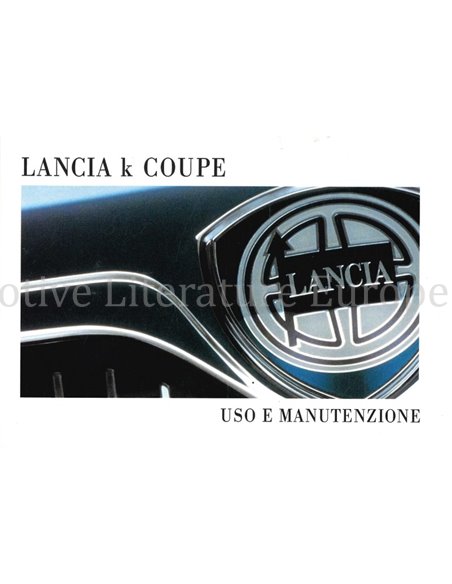1997 LANCIA KAPPA COUPÉ INSTRUCTIEBOEK ITALIAANS