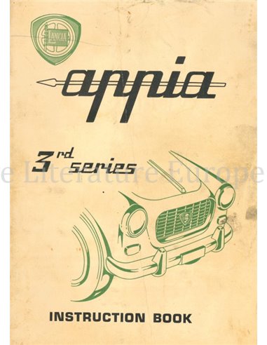1961 LANCIA APPIA SALOON OWNERS MANUAL ENGLISH