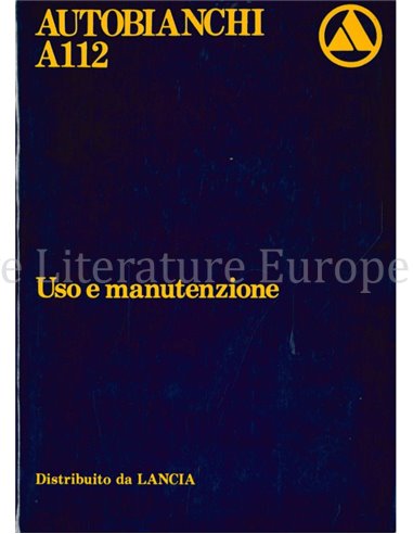 1982 AUTOBIANCHI A112 INSTRUCTIEBOEKJE ITALIAANS