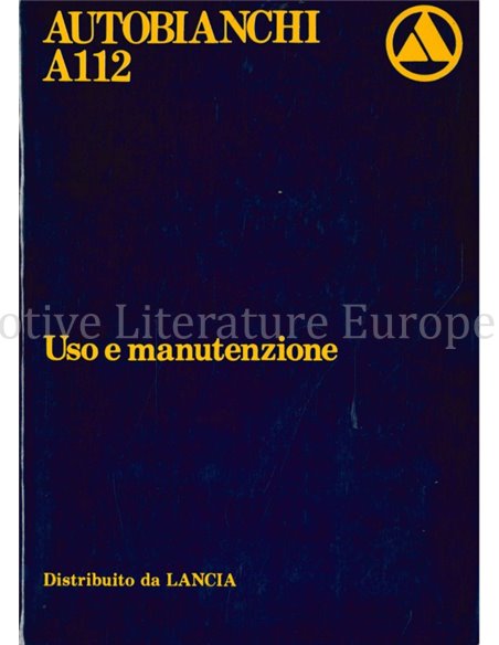 1982 AUTOBIANCHI A112 INSTRUCTIEBOEKJE ITALIAANS