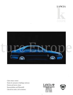 1997 LANCIA KAPPA COUPE KLEUREN & INTERIEUR BROCHURE