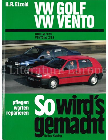 1991 - 1993 VW GOLF | VENTO PETROL WORKSHOP MANUAL DEUTSCH (SO WIRD'S GEMACHT)