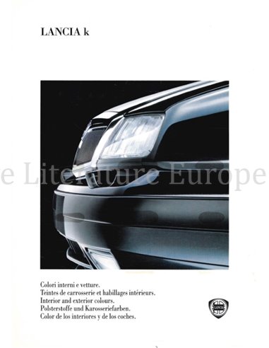 1994 LANCIA KAPPA SALOON COLOURS & INTERIOR BROCHURE