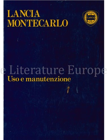 1980 LANCIA BETA MONTECARLO OWNERS MANUAL ITALIAN