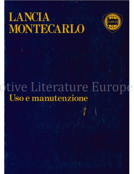 1980 LANCIA BETA MONTECARLO INSTRUCTIEBOEKJES ITALIAANS