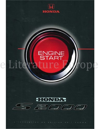 2000 HONDA S2000 BROCHURE FRANS