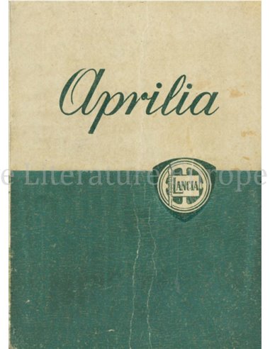1953 LANCIA APRILIA BETRIEBSANLEITUNG & ERSATZTEILKATALOG ITALIENISCH