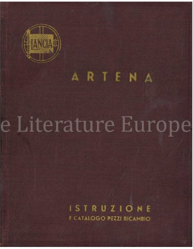 1934 LANCIA ARTENA INSTRUCTIEBOEKJE & ONDERDELENBOEK ITALIAANS