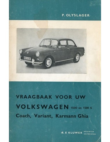 1961 -1965 VOLKSWAGEN 1500 & 1500 S VRAAGBAAK NEDERLANDS
