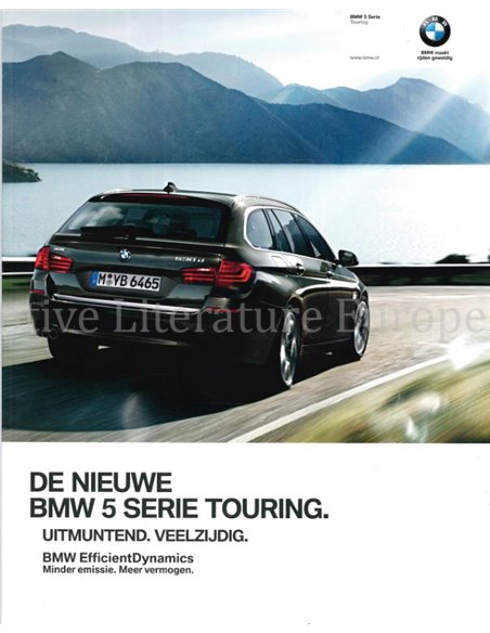 2013 BMW 5 SERIES TOURING BROCHURE DUTCH