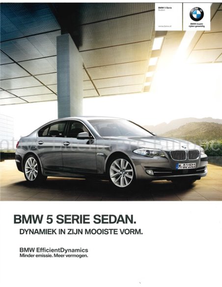 2013 BMW 5 SERIES SALOON BROCHURE DUTCH
