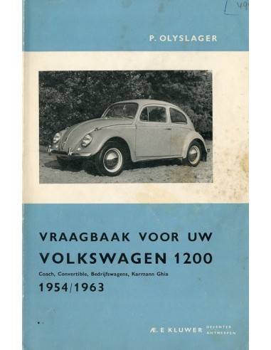 1954 -1963 VOLKSWAGEN 1200 VRAAGBAAK NEDERLANDS