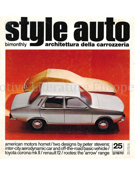 1970 STYLE AUTO 25, ARCHITETTURA DELLA CARROZZERIA (SOFTCOVER)