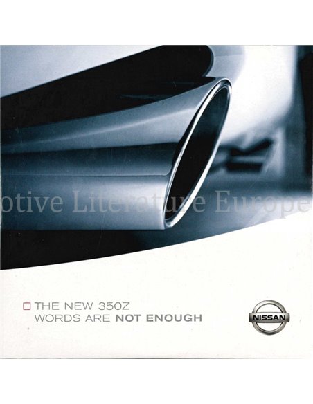 2003 NISSAN 350Z BROCHURE NEDERLANDS