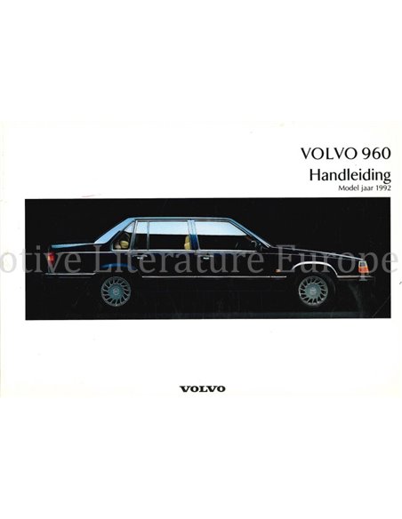 1992 VOLVO 960 OWNERS MANUAL DUTCH