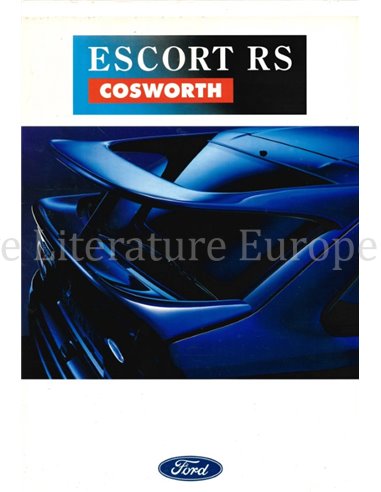 1992 FORD ESCORT RS COSWORTH BROCHURE NEDERLANDS
