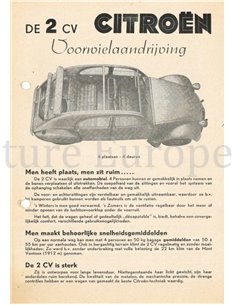 195? CITROEN 2CV LEAFLET DUTCH