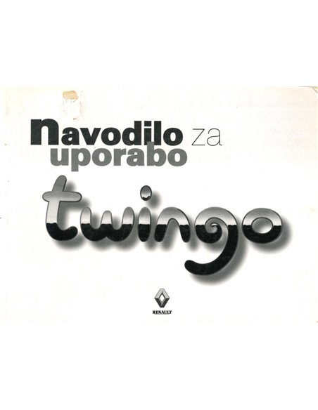 1998 RENAULT TWINGO OWNERS MANUAL SLOVENIAN