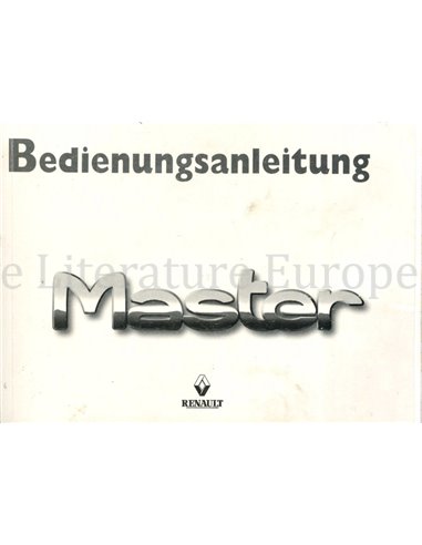 1999 RENAULT MASTER BETRIEBSANLEITUNG NIEDERLANDISCH