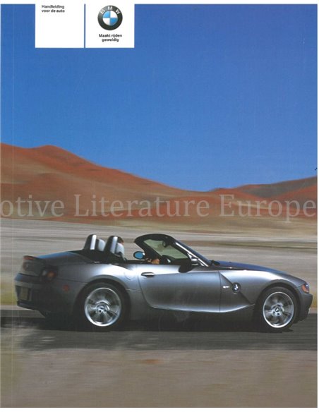 2004 BMW Z4 OWNERS MANUAL DUTCH