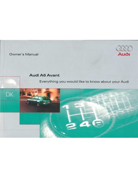 1998 AUDI A6 AVANT BETRIEBSANLEITUNG ENGLISCH