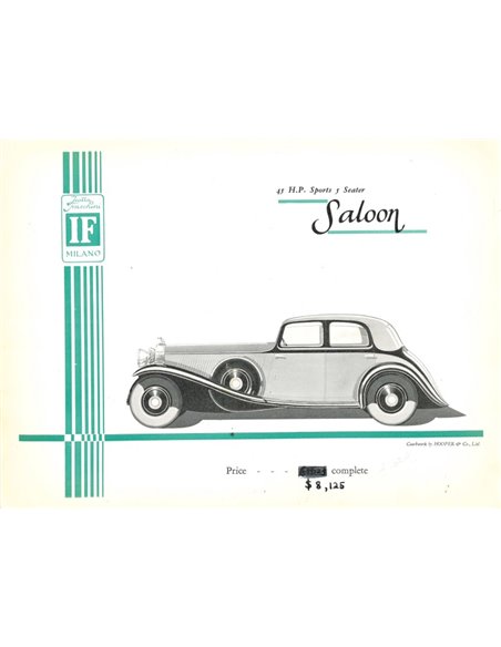 1932 ISOTTA FRASHINI 8B RANGE BROCHURE ENGELS