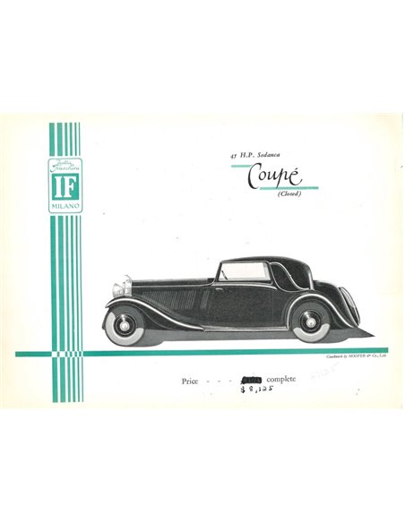 1932 ISOTTA FRACHINI 8B PROGRAMM PROSPEKT ENGLISCH