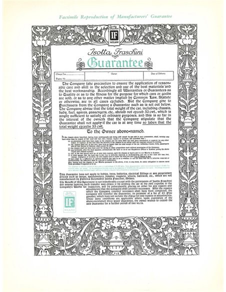1932 ISOTTA FRACHINI 8B PROGRAMM PROSPEKT ENGLISCH