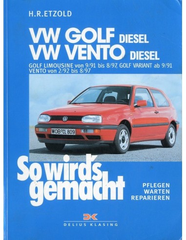1991 - 1997 VOLKSWAGEN GOLF & VENTO DIESEL LIMOUSINE / VARIANT VRAAGBAAK DUITS