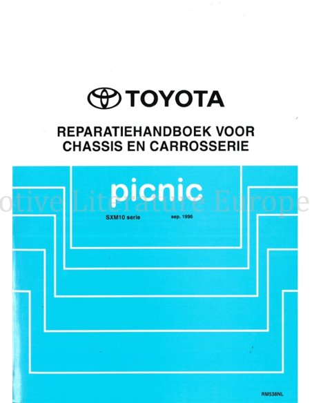 1996 TOYOTA PICNIC FAHRWERK & KAROSSERIE WERKSTATTHANDBUCH NIEDERLÄNDISCH