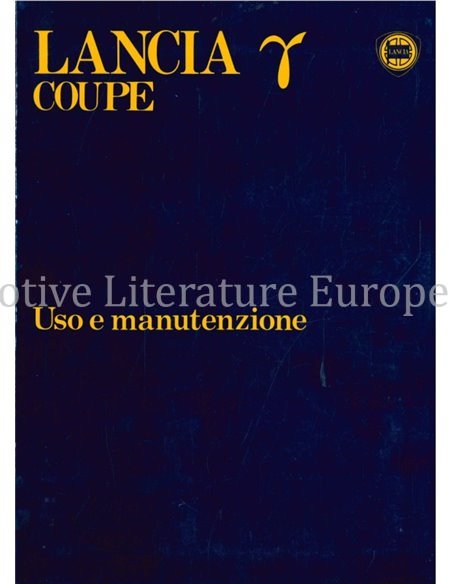 1980 LANCIA GAMMA COUPE OWNERS MANUAL ITALIAN