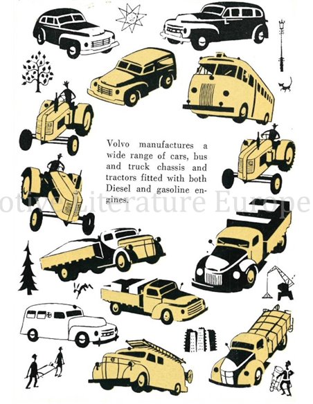 1954 VOLVO FABRIEK BROCHURE ENGELS