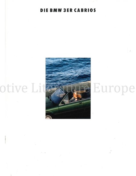 1993 BMW 3 SERIE CABRIOLET BROCHURE DUITS