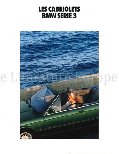 1992 BMW 3 SERIES CONVERTIBLE BROCHURE FRENCH