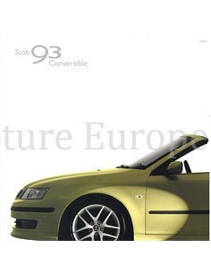 2005 SAAB 9-3 CABRIOLET PROSPEKT ENGLISCH