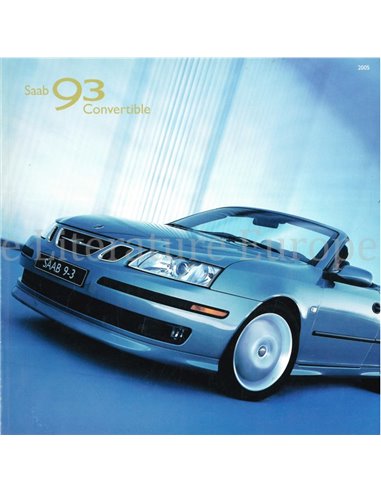 2005 SAAB 9-3 CABRIOLET BROCHURE ENGELS (USA)