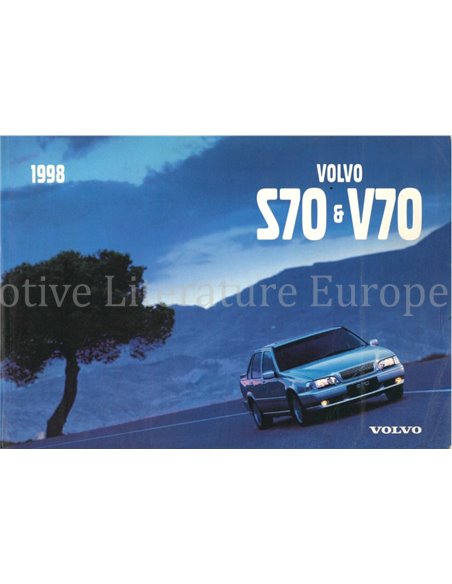 1998 VOLVO V70 | S70 BETRIEBSANLEITUNG NIEDERLÄNDISCH