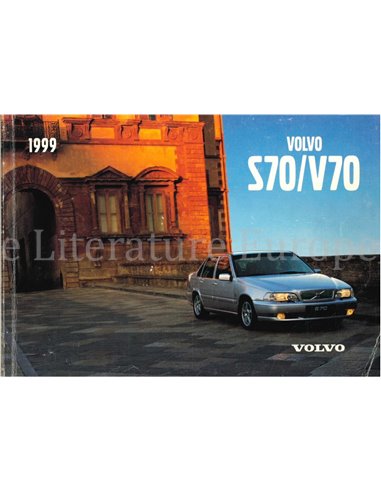 1999 VOLVO S70 | V70 BETRIEBSANLEITUNG NIEDERLÄNDISCH