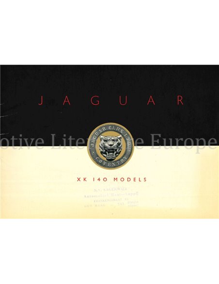 1955 JAGUAR XK 140 BROCHURE ENGLISH