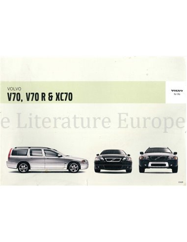 2005 VOLVO V70 | V70 R | XC70 INSTRUCTIEBOEKJE NEDERLANDS