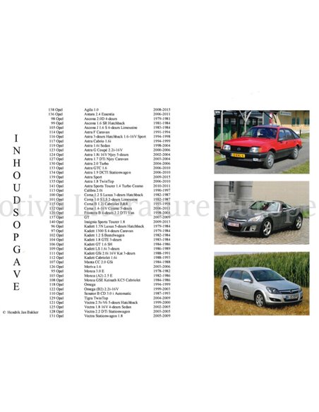 OPEL DOOR DE JAREN HEEN (SET VON DREI BUCHER)