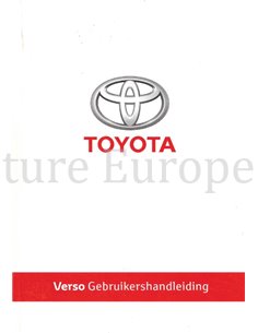 2013 TOYOTA VERSO OWNER'S MANUAL DUTCH