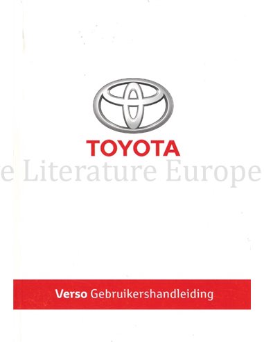 2013 TOYOTA VERSO BETRIEBSANLEITUNG NIEDERLÄNDISCH