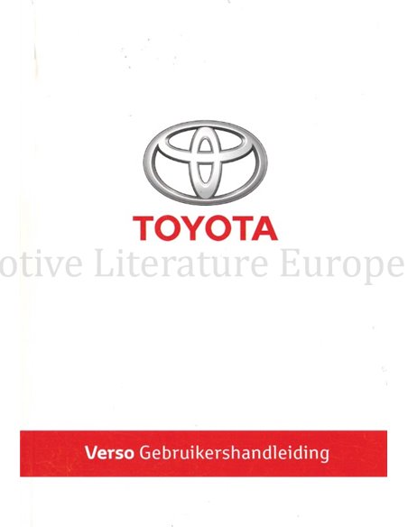 2013 TOYOTA VERSO OWNER'S MANUAL DUTCH