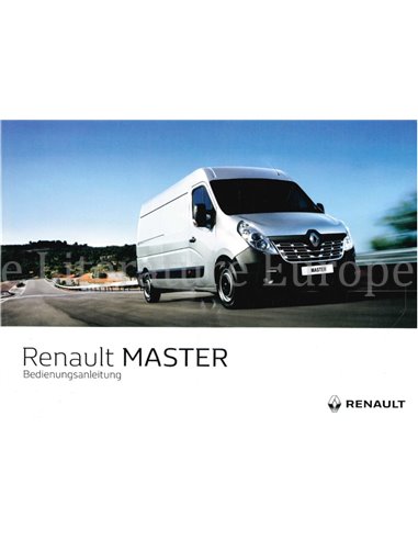 2018 RENAULT MASTER BETRIEBSANLEITUNG DEUTSCH