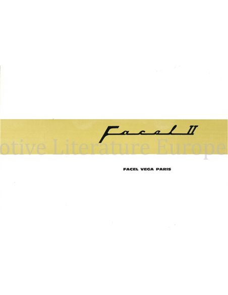 1962 FACEL VEGA FACEL II PROSPEKT