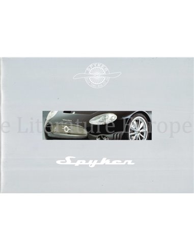 2003 SPYKER CARS BROCHURE ENGELS
