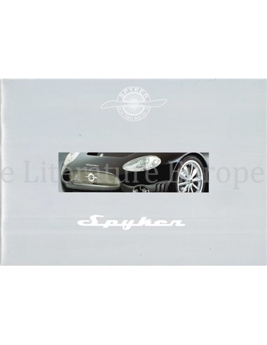 2003 SPYKER CARS C8 BROCHURE ENGLISH